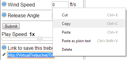 URL to Save Trebuchet Configuration